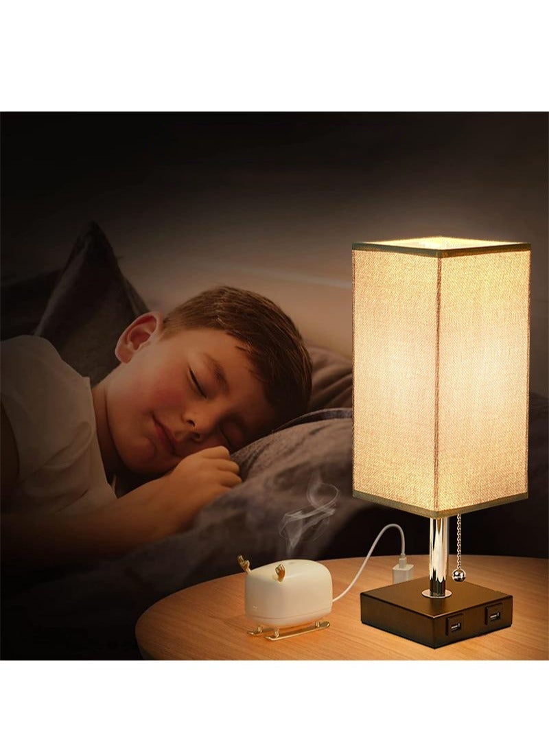Sharpdo Usb Charging Cloth Cover Table Lamp with 3 Color Temperatures LED Bulb - Image 2